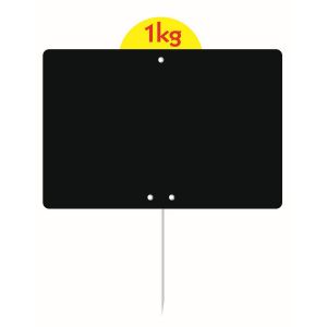 ARDOISE NOIRE 20X15CM DISQUE PIQUE