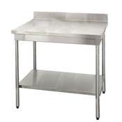 TABLE INOX 1000X700MM FIXE DOSSERET+ETAGER