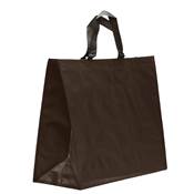 CABAS TISSE PP CHOCOLAT 42+19X35CM