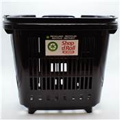 PANIER ROULANT NOIR 34L POIGNEE TELESCOPIQUE