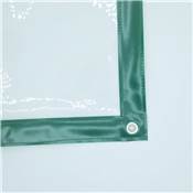 RIDEAU ARRIERE CRISTAL BORD GRIS 4X1,75M