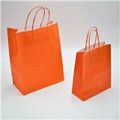 CABAS TENDANCE KRAFT ORANGE 23+12X30 +POIGNEES