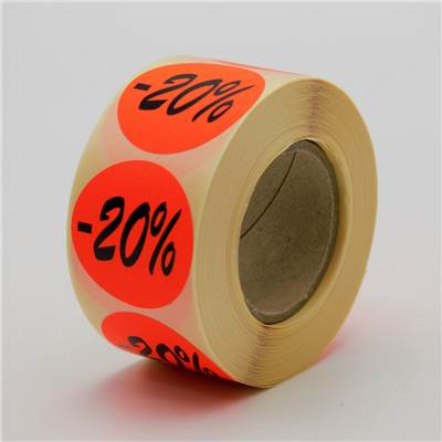 ETIQUETTE -20% ADHESIVE D36MM