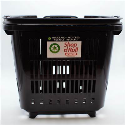 PANIER ROULANT NOIR 34L POIGNEE TELESCOPIQUE