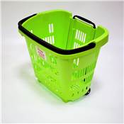 PANIER ROULANT VERT ANIS 34L POIGNEE TELESCOPIQUE