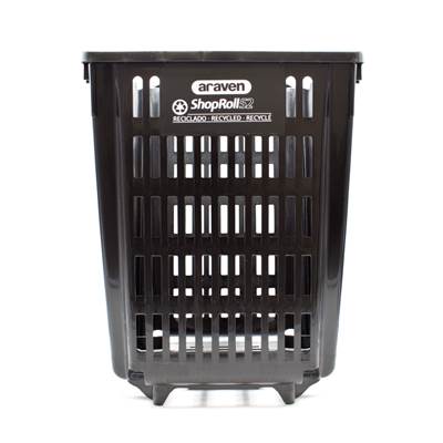 PANIER ROULANT NOIR 52L POIGNEE TELESCOPIQUE