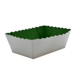 BARQUETTE ALIMENTAIRE CARTON FOND VERT 1KG (100)