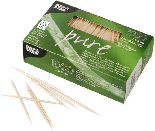 CURE DENTS BOIS "PURE" ROND FSC (1000)