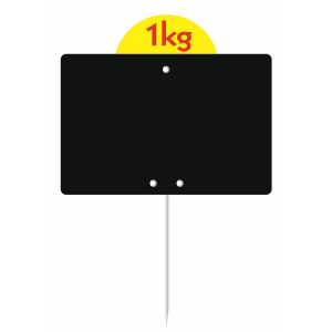 ARDOISE NOIRE 10X15CM DISQUE PIQUE