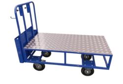 CHARIOT METAL BLEU 1200X600 PLATEAU HAUT