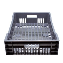 CAISSE PLASTIQUE GRIS 25L AJOUREE (1)