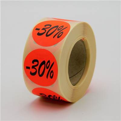 ETIQUETTE -30% ADHESIVE D36MM