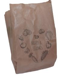 SAC PAPIER ALIMENTAIRE KRAFT ALIOS® IMPRIME POUR 1KG FRUIT (1000)