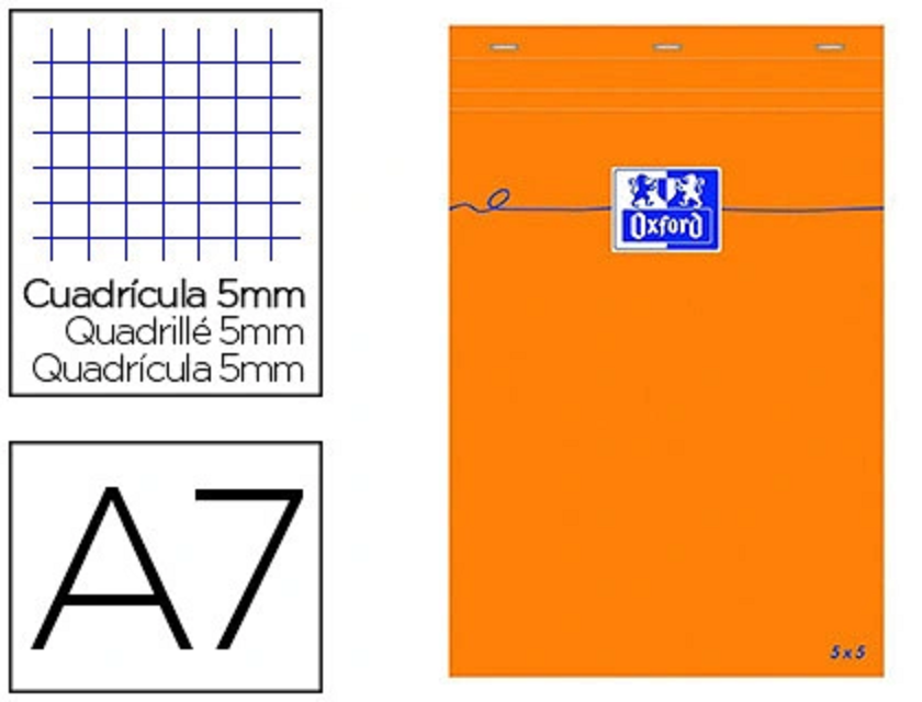 BLOC OXFORD A7 74X105 QUADRILL 5X5 (1)