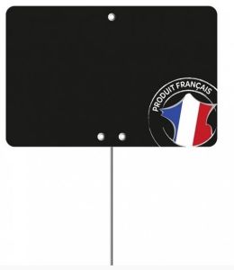 ARDOISE PRODUIT FRANCAIS NOIRE 10X15CM +PIQUE