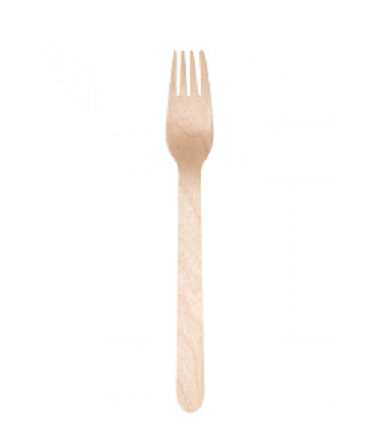 FOURCHETTE BOIS NATUREL 15CM (50)