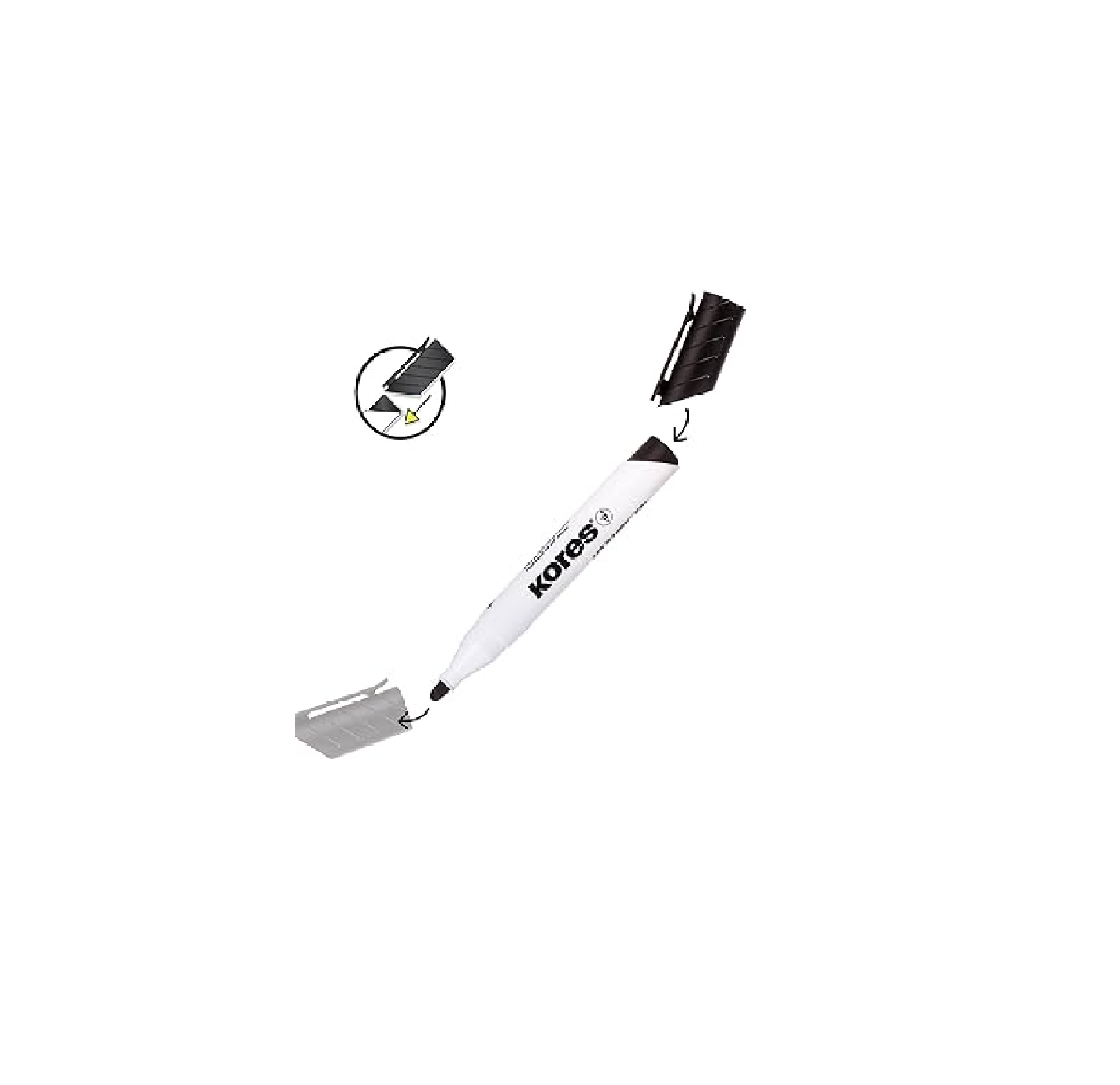 MARQUEUR POUR TABLEAU BLANC POINTE OGIVE 3MM NOIR (1)