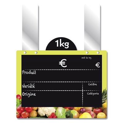 ARDOISE VITAMINE VERT ANIS 11X15CM DISQUE PATTES