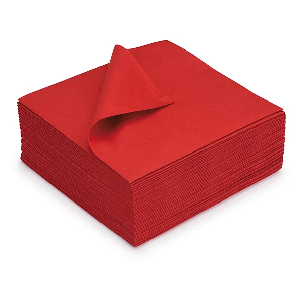 SERVIETTE MAYA ROUGE 39X39CM