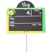 ARDOISE EURO JAUNE/VERT 10X15CM +PIQUE