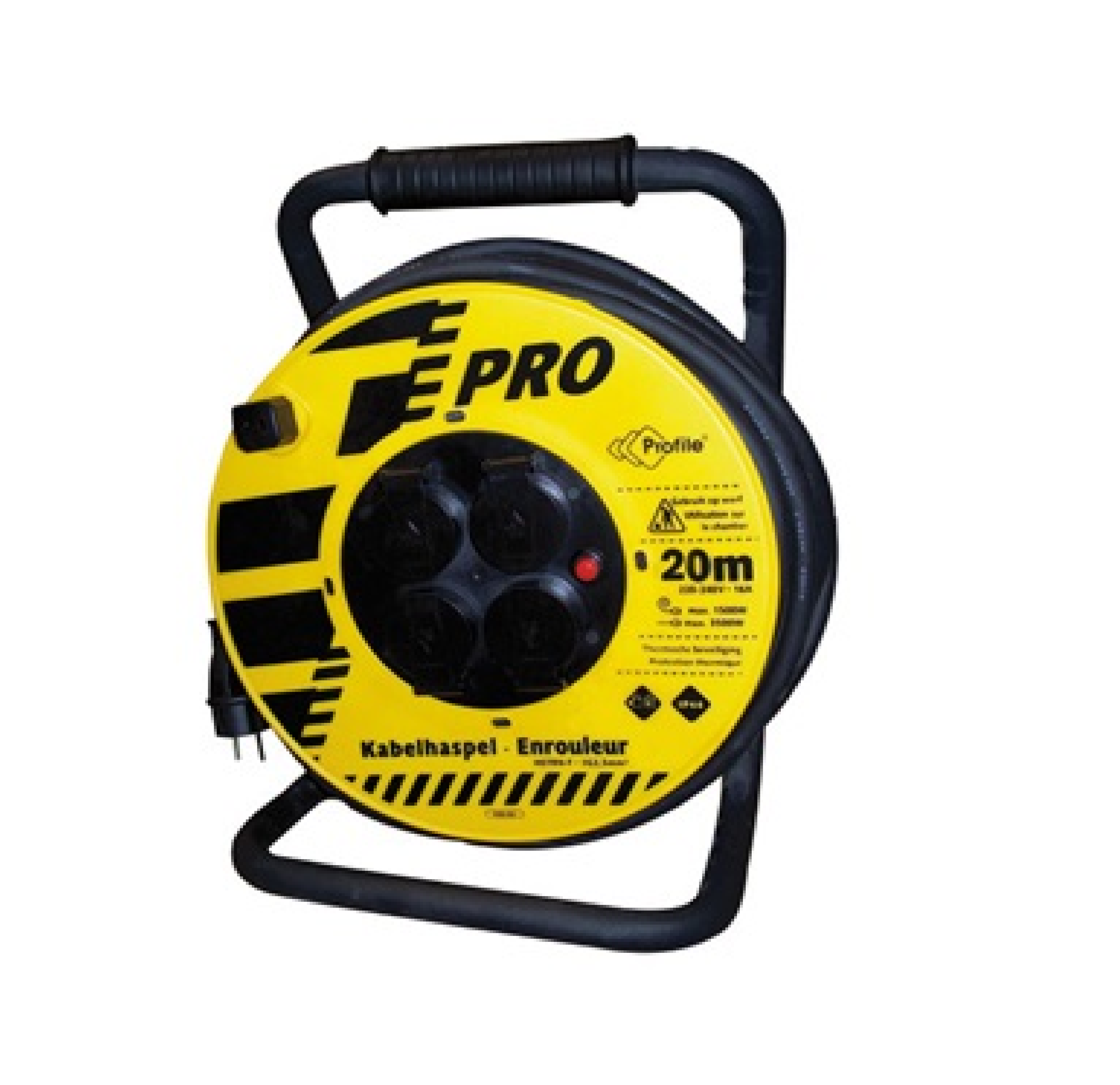 ENROULEUR TYPE CHANTIER 4 PRISES 20M 3G2.5 (1)
