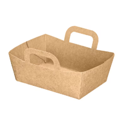 BARQUETTE ALIMENTAIRE CARTON KRAFT 125GRS + ANSES (100)