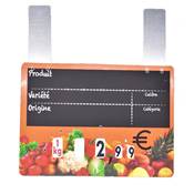 ARDOISE VITAMINE ORANGE 20X15CM PATTE+ROULETTE