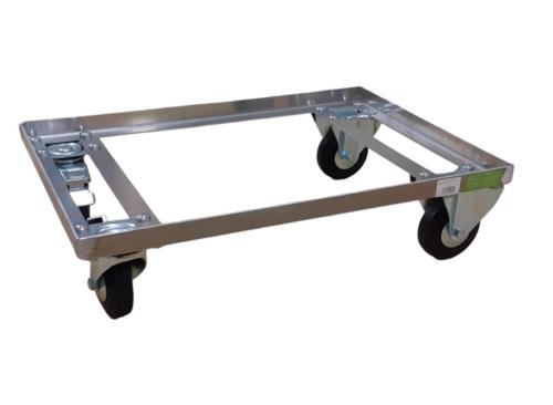 CHARIOT CORNIERE ALU 60X40 AVEC FREIN