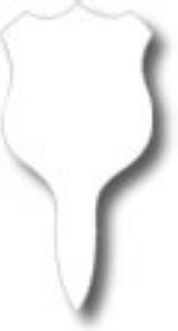 ECUSSON VIERGE 3,5X3,5CM PIQ.PLAST. (100)