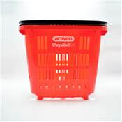 PANIER ROULANT ROUGE 34L POIGNEE TELESCOPIQUE