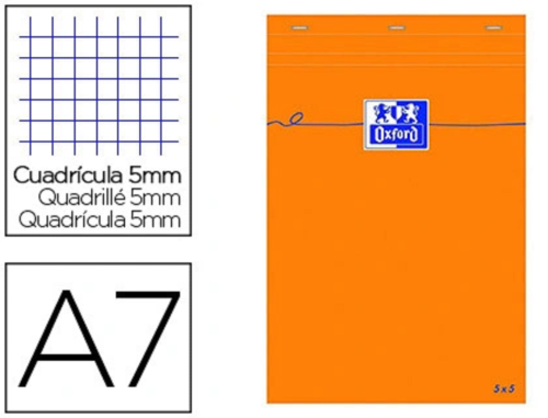 BLOC OXFORD A7 74X105 QUADRILL 5X5 (1)