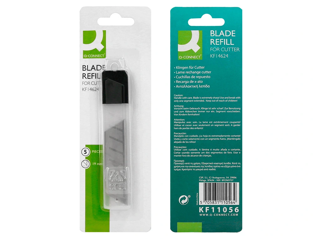 LAME CUTTER Q-CONNECT 18MM SECURITE (5)