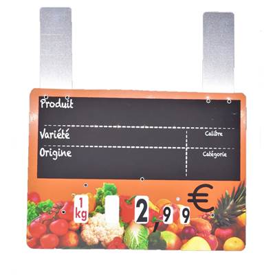 ARDOISE VITAMINE ORANGE 20X15CM PATTE+ROULETTE