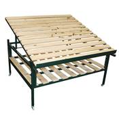 PRESENTOIR ACIER/BOIS 120X120H67 CARRE
