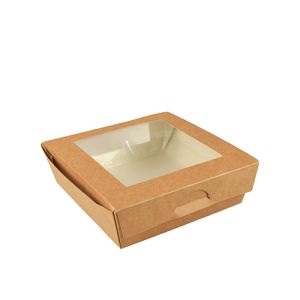 BARQUETTE FENETRE CARTON KRAFT 750ML +COUV (25)