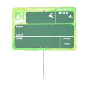 ARDOISE AB VERTE 10X15CM PIQUE INOX