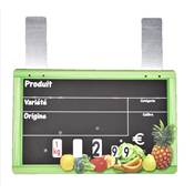 ARDOISE VITAMINE VERT ANIS 20X15CM PATTE+ROULETTE