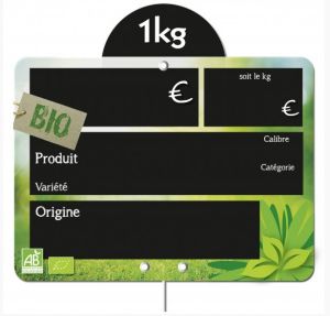 ARDOISE BIO FRAIS 10X15CM +PIQUE (10)