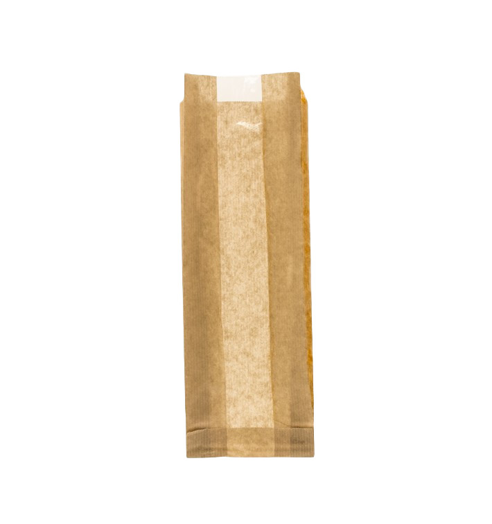 SAC SANDWICH  KRAFT BRUN 100+40X340MM +FENETRE (1000)
