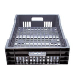 CAISSE PLASTIQUE GRIS 25L AJOUREE (1)