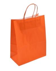 CABAS TENDANCE KRAFT ORANGE 35+14X40 +POIGNEES