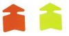 ETIQUETTE FLECHE CARTON JAUNE/ORANGE 16X24 (10)