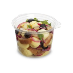BARQUETTE ALIMENTAIRE RONDE AVEC COUVERCLE POUR 500ML (80)
