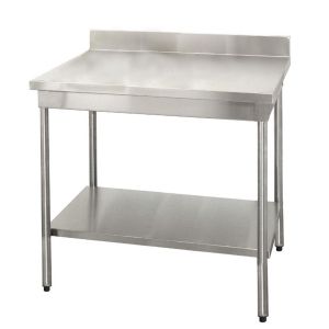 TABLE INOX 1000X700MM FIXE DOSSERET+ETAGER
