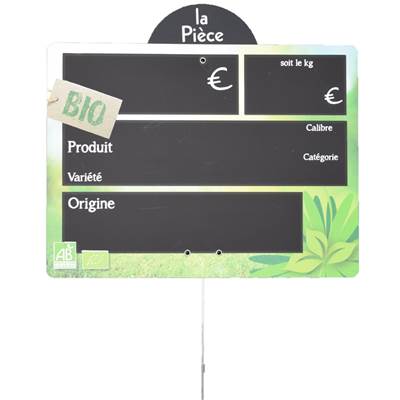 ARDOISE BIO FRAIS 20X15CM +PIQUE
