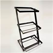PRESENTOIR CAISSE BOIS NOIR +ROUES