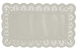 DENTELLE BLANCHE 25X35CM RECTANGULAIRE (250)