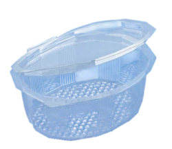 BARQUETTE ALIMENTAIRE OCTOGONALE AVEC COUVERCLE POUR 250ML (100)
