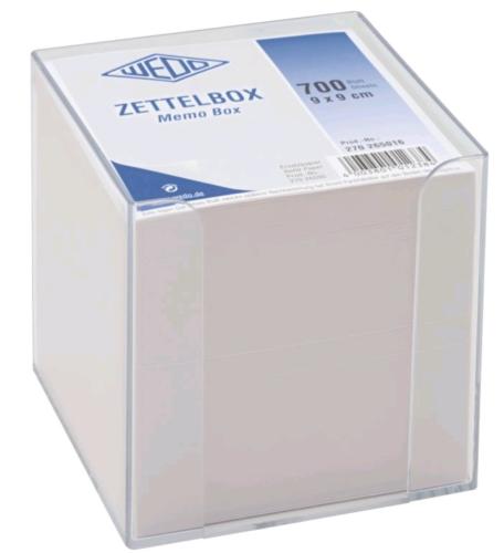 BLOC MEMO PLEXI BLANC 9CM (1 BLOC)