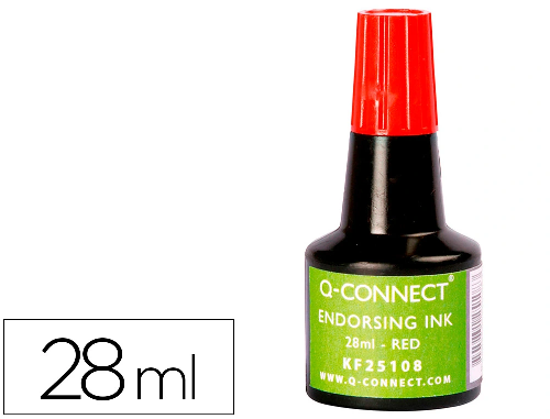 ENCRE Q-CONNECT ROUGE 28ML POUR TAMPON (1)